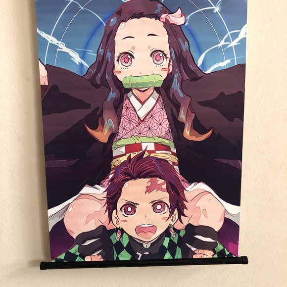 Demon Slayer Chibi Nezuko & Tanjiro Wall Scroll - Picture 3 of 4